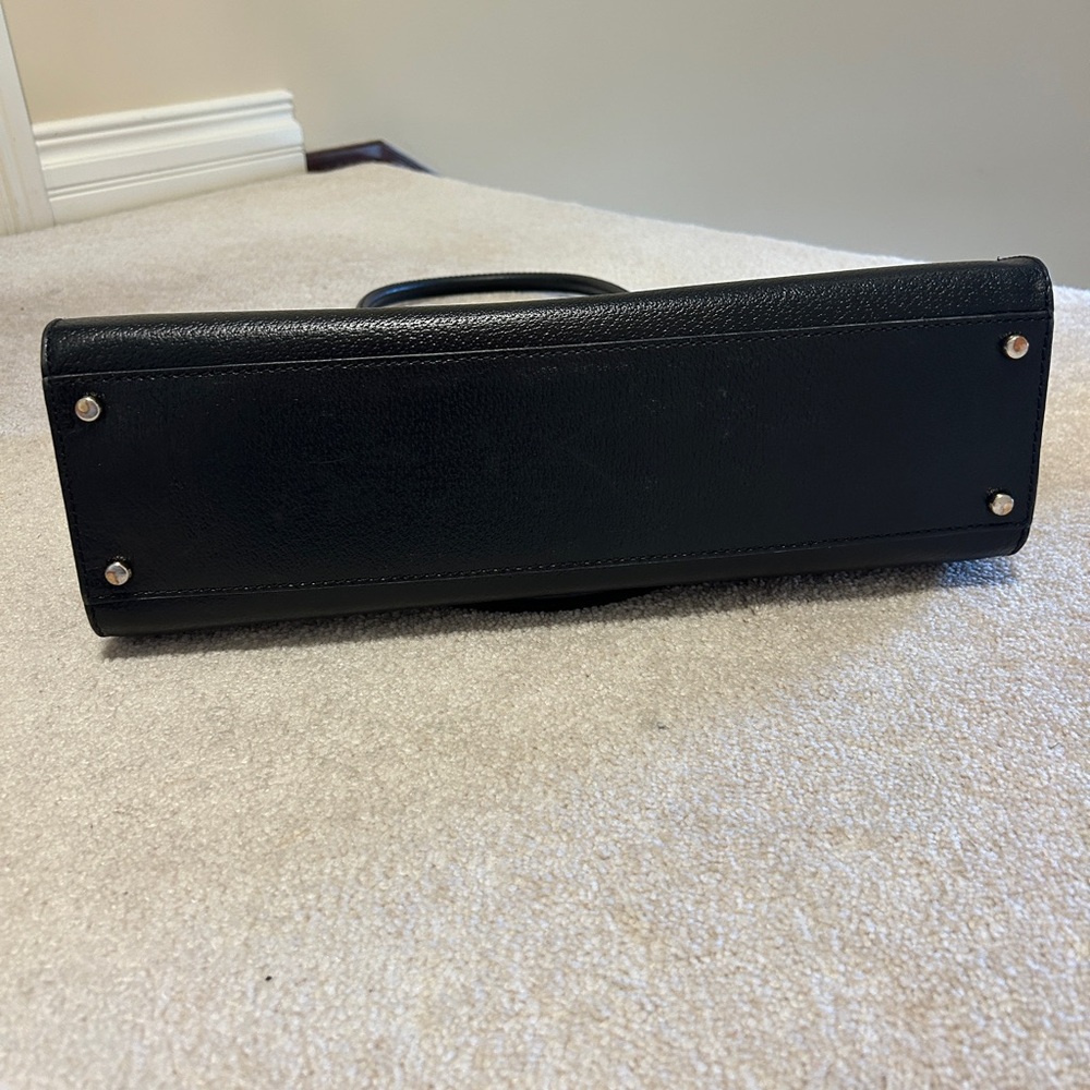 Kate Spade Black Leather Bag; multi purpose will fit a laptop! - Picture 3 of 8